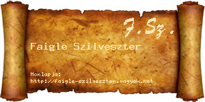 Faigle Szilveszter névjegykártya